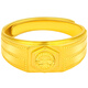Laomiao gold ring men's foot gold boutique 5G square mirror wide gold ring as a birthday gift for your boyfriend or elders, about 7.4g