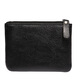 Münzen Brieftasche Männer und Frauen Mini weicher Leder Kupplung Schlüsselbeutel kleiner Brieftasche Reißverschlussbeutel Münzbeutel Schwarz