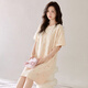 PALANDO Pure Cotton Damen-Pyjamas mit Brustpolster weicher hautfreundlicher Kurzärmel-Nachthemd im Sommer Cool Home Mode Pyjamas außerhalb Pa-Yx-Women-X12529 M