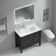 Wrigley Space Aluminium Badezimmerschrank Kombination Verdickte Boden-auf-Wand-Waschbecken Waschbecken Waschanstresung Tisch Licht Luxus 50 breites weißes Holz 12250 Floor-Off + Waschbecken Kleber