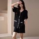 Modal pajamas women's V-neck slimming 2025 summer new cool thin shorts shorts home clothes with chest pad set 3527 M