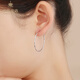 Cuihua pt950 sparkling platinum earrings, simple and versatile earrings for women, a birthday gift for your girlfriend and wife, a pair of platinum earrings, about 2.2g