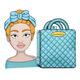 Ditu make-up bag quiet book girl without cutting super large book princess dressing up Aisha paste diy handmade toy gift [free cut] girl makeup bag + material bag