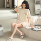 Hongdou official website 2024 new pajamas for women's summer pure cotton shorts shorts spring and autumn summer style can be worn outside home clothes zh-9856# shorts M size (80-100Jin [Jin equals 0.5 kg])