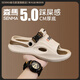 Senma-Slipper Männer tragen schwarze Scheiße fühlen Flip-Flops für Sommer Teenager Anti-Rutsch dicker Casual Beach Sandalen Schwarz grau 38-39