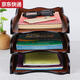 Blue Color He Huixing File Rack Wooden Multi-layer Folder Storage Box File Rack Office Desk Storage Shelf Bookshelf Files X-5012