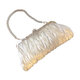 Yingtang Pinceau en soie sac à dîner sac d'embrayage Célébrité Banquet Bag Cheongsam Dags Dags Bride Beige ridés