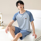 
SEPTWOLVES Spring and Summer New Men's Home Clothing Set Pure Cotton Summer Short Sleeve Shorts Can Be Used Outside Multi-Color Optional 02J13603 Men XL