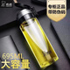 Heenoor glass cup thickened single-layer heat-resistant filter tea cup large portable water cup men's car cup casual cup 6076-695 ml none
