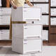 Yonghuan Storage Cabinet Drawer Garderobe Aufbewahrungsbox Plastiklagerstaatenstraße Haushaltsschubladen Lagerschrank 47-3923 Tiefe 47*Breite 39*Hoch 23 cm weißer Einerpack rein weißer Schublade verdickter Exportmodell