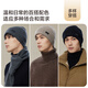 JIUMU pure wool hat men's autumn and winter warm wool hat thickened men's winter hat knitted hat winter ear protection cold hat