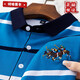Weiß gestreifte Polo-Shirt Herren-Revers Paul Kurzärärmelte T-Shirt Modetrend Marke High-End-T-Shirt Pure Cotton Sticke Orange Stripes 3882 Modell M 48/170/Geeignet für 100-125 Jin [Jin gleich 0,5 kg]