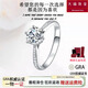 Genuine PT950 platinum diamond ring with six prongs and micro-set 18K gold ring for proposal and engagement as a Valentine's Day gift for girlfriend. The main diamond is 1 carat (light luxury model). Default opening (can be adjusted)