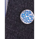 Cijia Exquisites Herrenbrosche Cloisonné Gold und Silber Elektroplattierte Kragen Pin Kragen Schnallen Anzug Accessoires Pin Brosche Abzeichen Transparent Cloisonné Muster Broschmesser etwa 1,7 cm