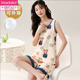 
Modal bra comes with chest pad integrated vest pajamas for women for summer comfortable cotton sweet cartoon sleeveless home clothing set vest set [with chest pad] F9856 M women Recommended 80-100Jin [Jin equals 0.5 kg]