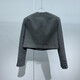 Uhfr Mall ENOS 2025 Spring Sittle Trait Chaqueta corta Mujeres 1047 Negro y Gris S 90-105Jin [Jin equivale a 0.5 kg]