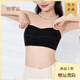 雅鹿夏季轻薄款无肩带内衣女防滑聚拢抹胸贴大胸显小防下垂美背文胸罩 温柔肤+月光白 S