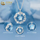 China Gold (CHINA GOLD) pt950 platinum necklace for women platinum blue eucalyptus and bird pendant jewelry Father's Day birthday gift for girlfriend and lover platinum pendant about 2.05g free silver chain