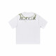 Jiaojing Hash et Cuel American Alphabet Plant Fleur Round Cou Round T-shirt à manches courtes pour hommes et femmes Summer S1049 # White M