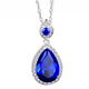 DL 1998 Fat Donglai same style tanzanite pendant sapphire pendant for women Japanese and Korean silver plated 18k gold colored gemstone necklace expensive