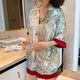 UKUHPKins春秋冰丝短袖短裤睡衣女夏季感休闲可外穿家居服套装 套LW9214【丝滑凉感型】 M 【建议80-100斤】