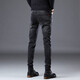 
Jinba brand men's summer thin black jeans men's slim feet Korean version high-end elastic casual high-end 1048-Black 28