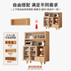 Sizhuge Kitchen Shelves Nordic Sideboard Microwave Oven Home Living Room Cabinet Home Solid Wood Multi-Function Storage Cabinet Wine Cabinet Brown 50 Basic Cabinets (Off the Shelves Once Available)