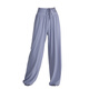 He Jiagong quick-drying casual high-waisted sports pants for women loose and drapey running drawstring Pilates dance yoga pants fitness wear autumn gray blue S