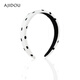 AJIDOU Ajidou headband, the same style in the offline mall, simple wave headband, birthday gift for girlfriend and wife, black and white