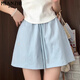 
Cotton-made embroidered work clothes ice silk wide-leg shorts for women's summer thin style 2025 new small casual sports five-point pants 8009 pink [high quality 20.5] L 100-115Jin [Jin equals 0.5 kg]