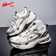 
Huili men's shoes dad shoes men's 2025 summer new mesh breathable casual shoes thick sole height-enhancing versatile sports shoes men 838 black and white 42