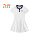 Anta Children's Skirt Girls' Clothing 25 Autumn Trend Comfortable Fashion Lapel Short T Skirt Student Sports Dress Pure White-1 150