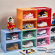 Ling Yuxun acrylic transparent shoe box magnetic macaron multi-color side opening anti-oxidation display wall dustproof AJ storage box shoe wall B style rouge powder 12 pieces 36x28x22cm