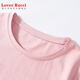 LOVER RUCCI pure cotton 70-quarter sleeve T-shirt for women loose temperament age-reducing pink mid-sleeved T-shirt spring and autumn summer 2025 new top W6172 ice blue mid-sleeved M (recommended 80-105Jin [Jin equals 0.5 kg])
