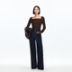 VEROMODA jeans 2025 autumn new style cotton double button high waist wide leg pants retro commuting versatile 325332030