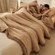 Langsha (langsha) winter thickened blanket and quilt cover dual-purpose flannel small blanket nap blanket sofa blanket quilt cover coral velvet blanket quilt Qingmu Mituo double-layer thickened heat storage and warmth 220x240cm zipper quilt cover blanket about 5 Jin Jin equals 0.5 kg