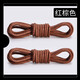 Leather shoe laces waxed round black thin shoelace rope men's and women's Martin boots business casual British long and short black-1 pair 60CM