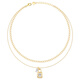 
VIGG lock necklace women's new sweater clavicle chain niche versatile retro pendant accessories lock necklace