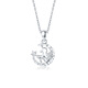Mengjinyuan platinum pendant Unicorn Star and Moon platinum PT950 imitation diamond car flower as a birthday gift for your girlfriend, weighing about 1.85g