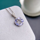 Fat Donglai purchased the same style of tanzanite pendant, charming purple, full body, explosive color, 925 silver, exquisitely inlaid with white gold base.