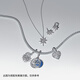 PANDORA Sparkling Wishing Star Earrings Silver Exquisite Birthday Gift for Girlfriend Multi-Color 293587C01 One Size