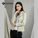 Rapido [hinzugefügt Velvet] Li Pido Frühlings- und Herbst -Frauen -Casual Basic Fashion Comfortable warme Jacke offizielle Elfenbein xxs 155/80a
