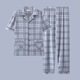 Zipjbx Pajamas pour hommes à manches courtes à manches courtes en coton mince pyjamas pour hommes et à la maison d'été pour la taille plus et à la manche à manches courtes) l [suggéré 100-120 Jin [Jin est égal à 0,5 kg]]]