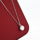 Genuine PT999 gold diamond necklace, classic four-claw pendant, versatile for men and women, exquisite birthday gift for girlfriend, four-claw diamond pendant