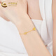 CHINA GOLD 18K gold four-leaf clover bracelet for women, light luxury niche Valentine's Day birthday gift for girlfriend and wife 18K gold four-leaf clover bracelet, about 1.2g, brand gift box