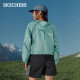 斯凯奇（Skechers）梭织连帽防晒服2025新款夏男女款柔软舒适轻薄时尚运动外套 淡蓝青色_05KG S
