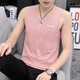 Donnjunn Hombres 2025 Nuevo chaleco que usa camisa base Algodón puro sin deformación Fitness y ropa de escuela al aire libre Estudiantes de secundaria 20 grupos - M9708 Pink + M9793 Light Blue M [Sugerencia: 85Jin [Jin equivale a 0.5 kg] a 100Jin [Jin equivale a 0.5 kg]]]