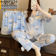 莫代尔冰丝睡衣女ins风凯蒂猫hellokitty春夏季可爱甜美三件套家居服女 14101# M 【建议80-100斤】