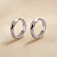 QPQK plain hoop earrings 2025 new light luxury high-end sterling silver earrings temperament earrings birthday gifts for boys and girls gold earrings high-end gift box