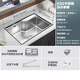 JOMOO 304 Cocina de acero inoxidable Juego de fregadero de un solo tanque con cesta de filtro de agua Casa de lavado de agua Basina cepillada 675x435 Faucet solo tanque